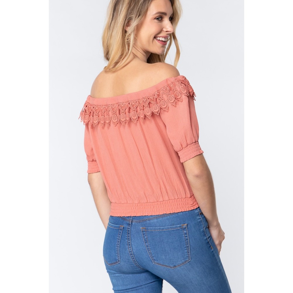 Off Shoulder Lace Detailed Top - Picture 5 of 8